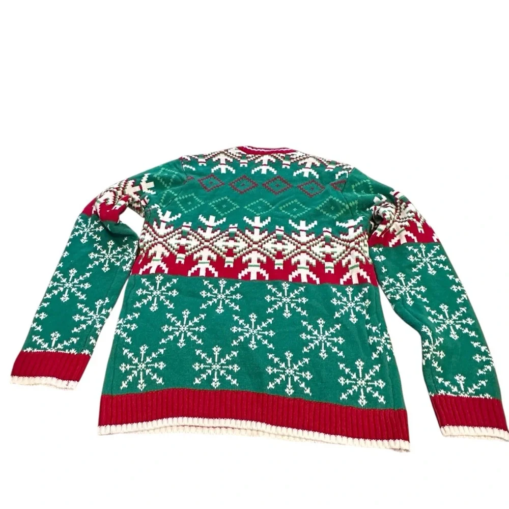 Blizzard‎ Bay Merry Fitmas Ugly Christmas Sweater Santa Lifting men’s size Small